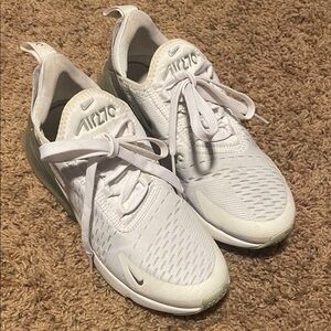 Nike Air Max 270 White and Gray Sneakers